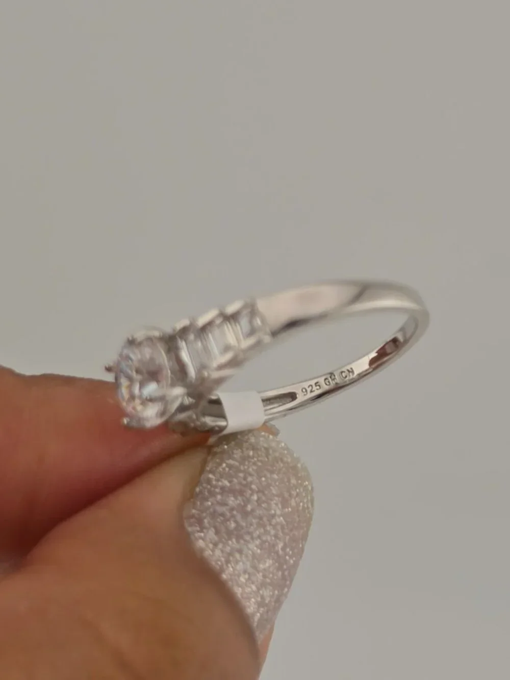 Brand New Sterling Silver 925 Escalating Baguette Design Ring